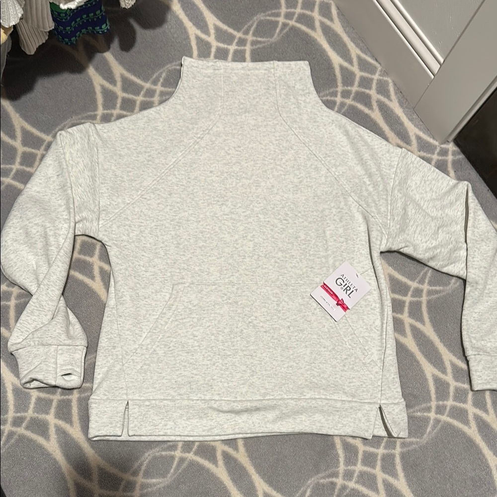 Athleta Girls Gray Funnelneck Sweatshirt